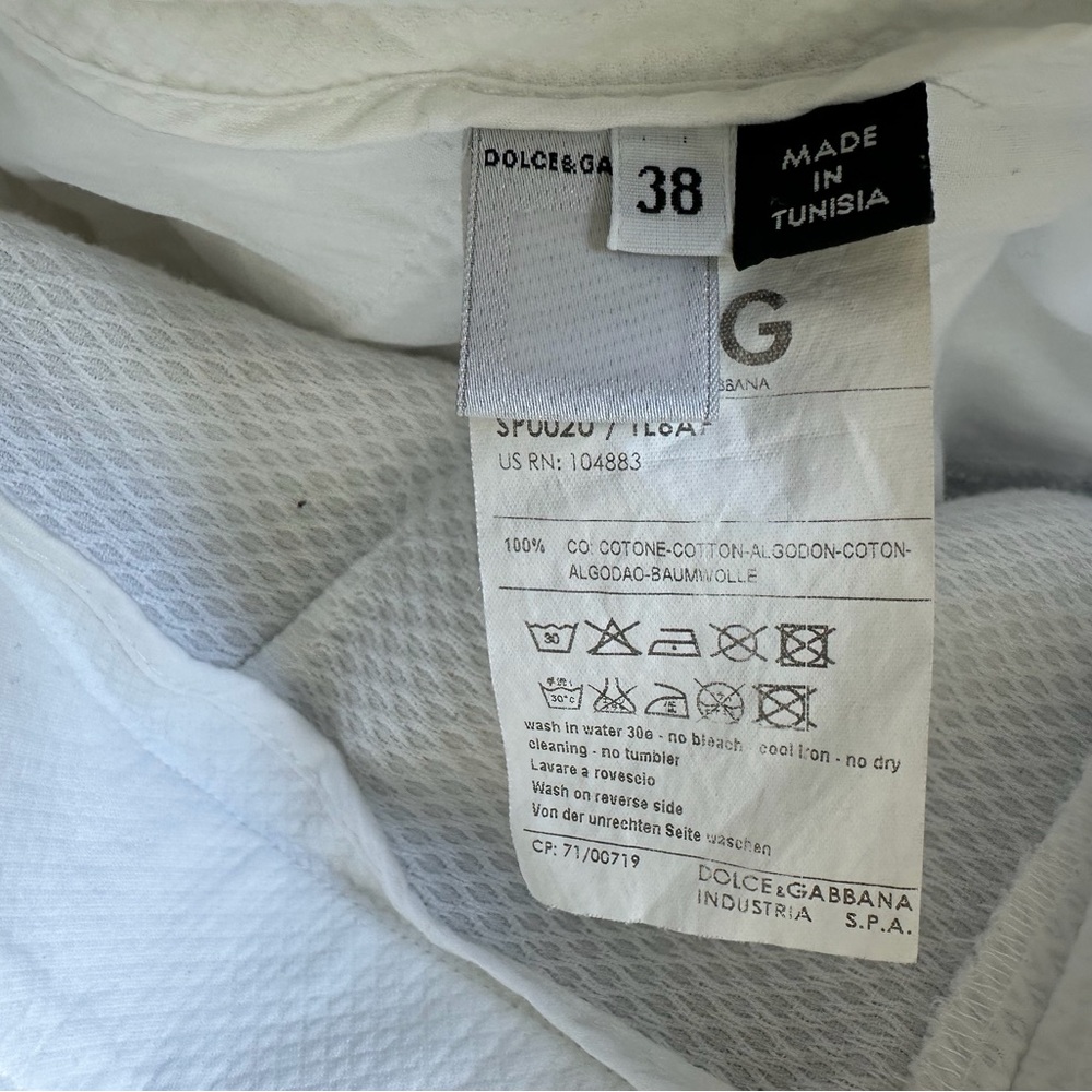 Dolce & Gabbana - White Vintage Cotton Shorts - Picture 7 of 8